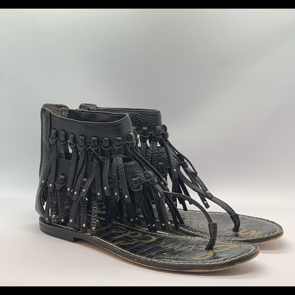 Sam Edelman Griffey Fringe Ankle Sandals
